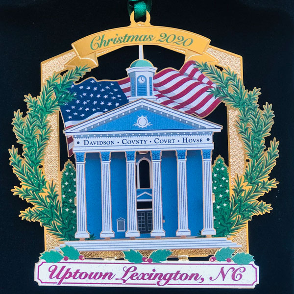 Uptown Lexington Christmas Ornament 2020 Davidson County Courthouse