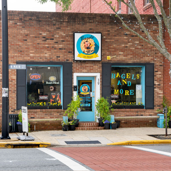 Bagels & More on Main, Drinks & Dining at Uptown Lexington, North Carolina
